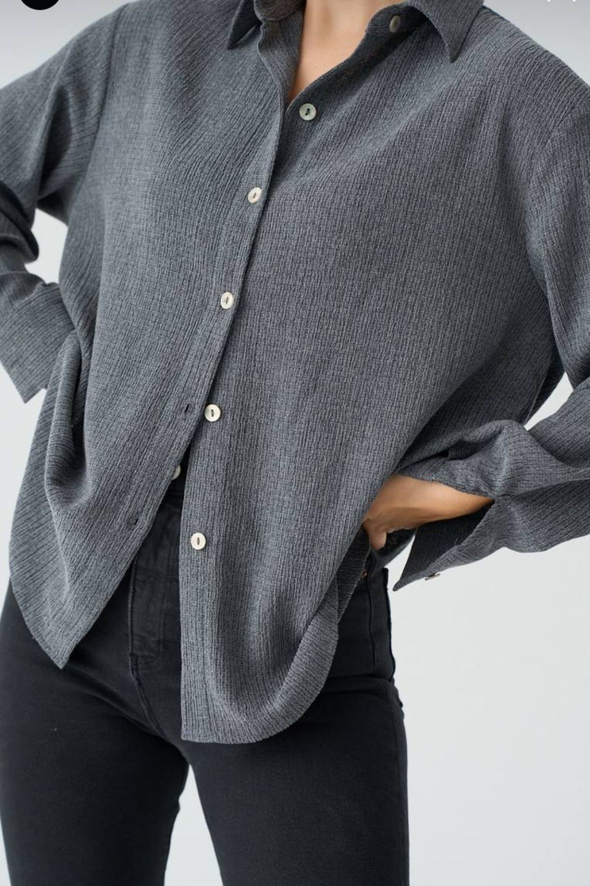 GoGoTrendy Safir Kumaş Gömlek 4 Renk